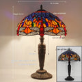 Tiffany stone table lamp with dragonfly design in European retro style