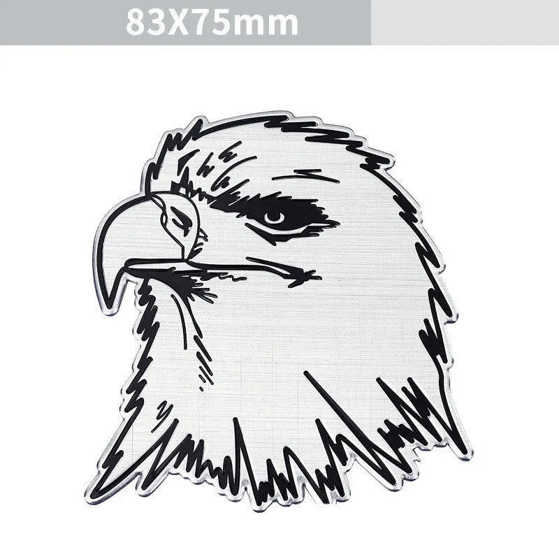 Aluminium car body sticker with animal emblem design for vehicle exterior decoration