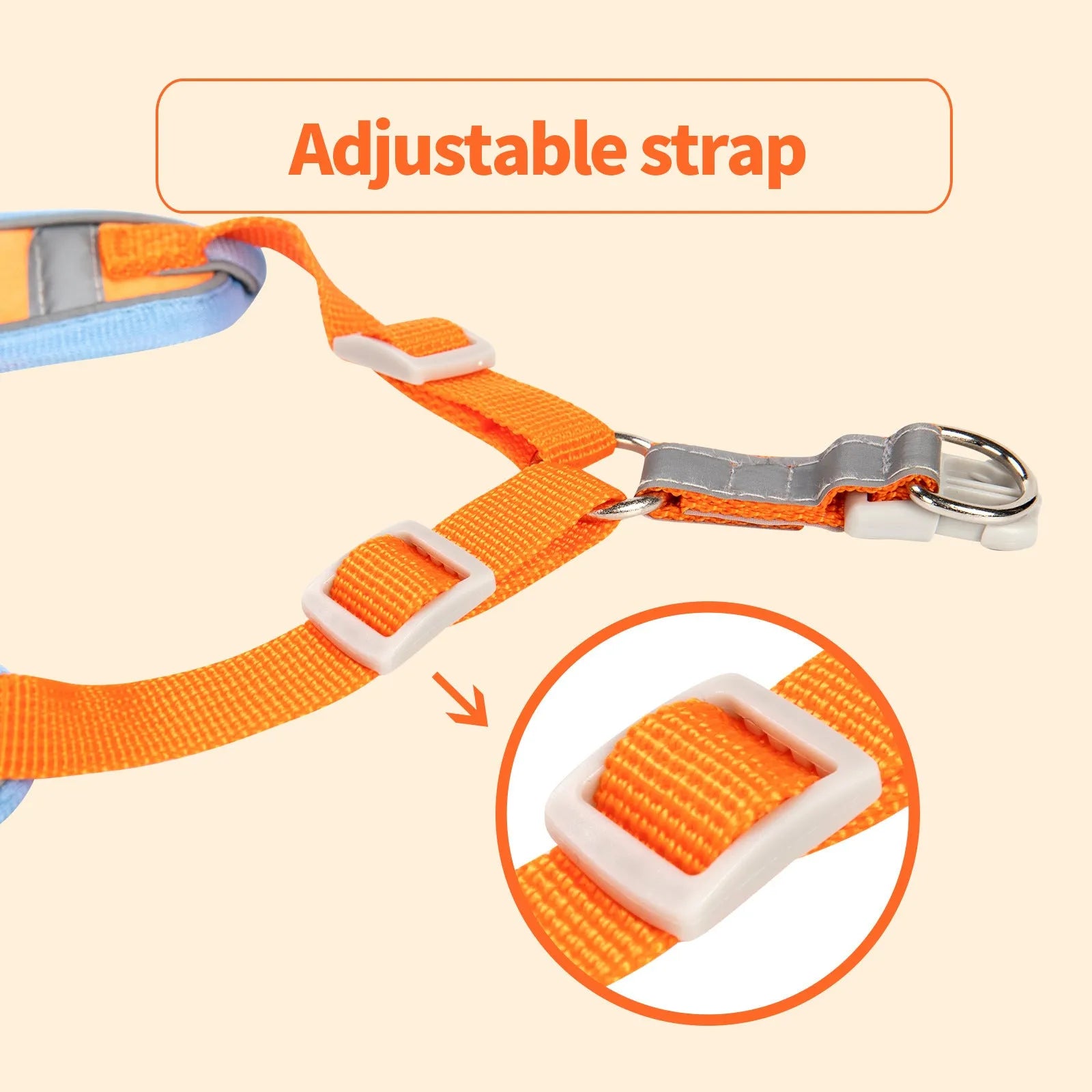 Adjustable dog harness with haulage rope in multiple colour options