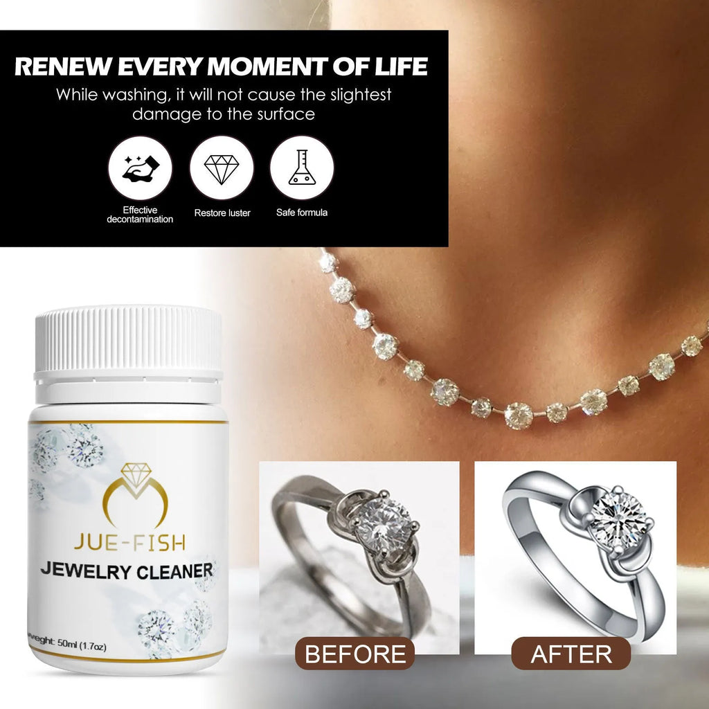 50ml jewellery cleaner liquid bottle for diamond necklace and metal care, rust and ash removal solution