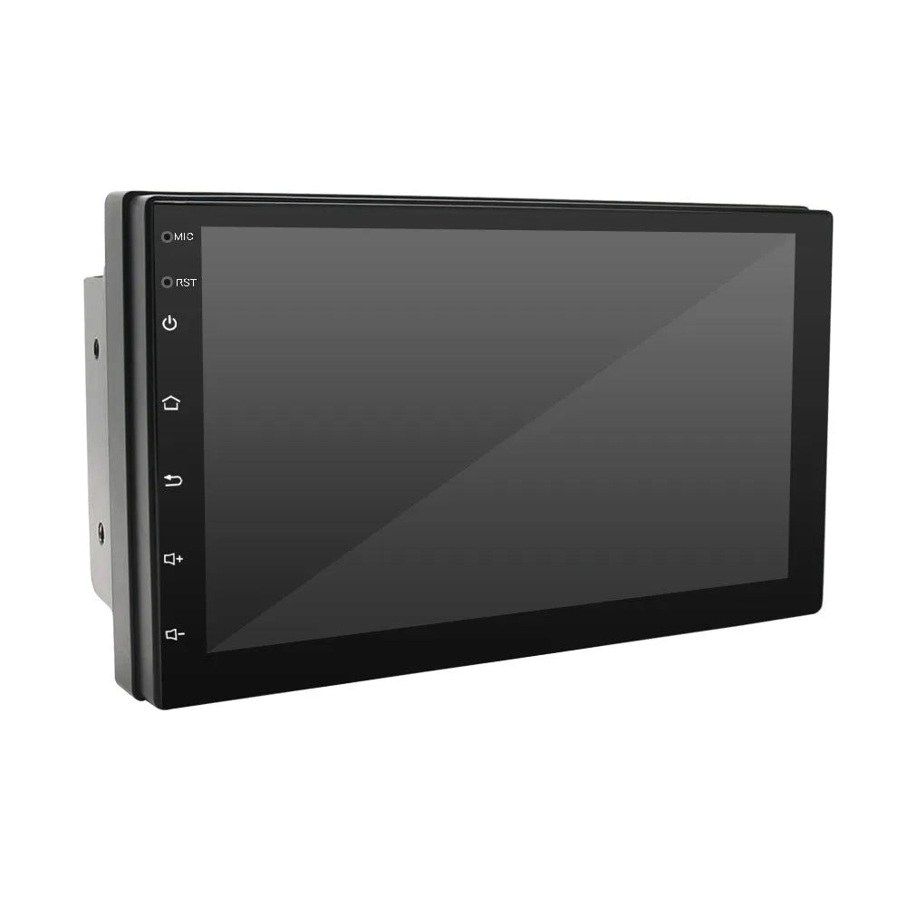 Black universal CarPlay MP5 player with 7-inch screen and GPS navigation for vehicles