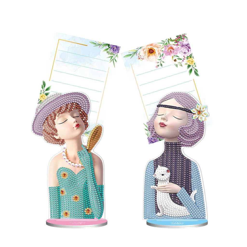 Diamond painting note clip desktop decoration with frameless American-style handmade craft