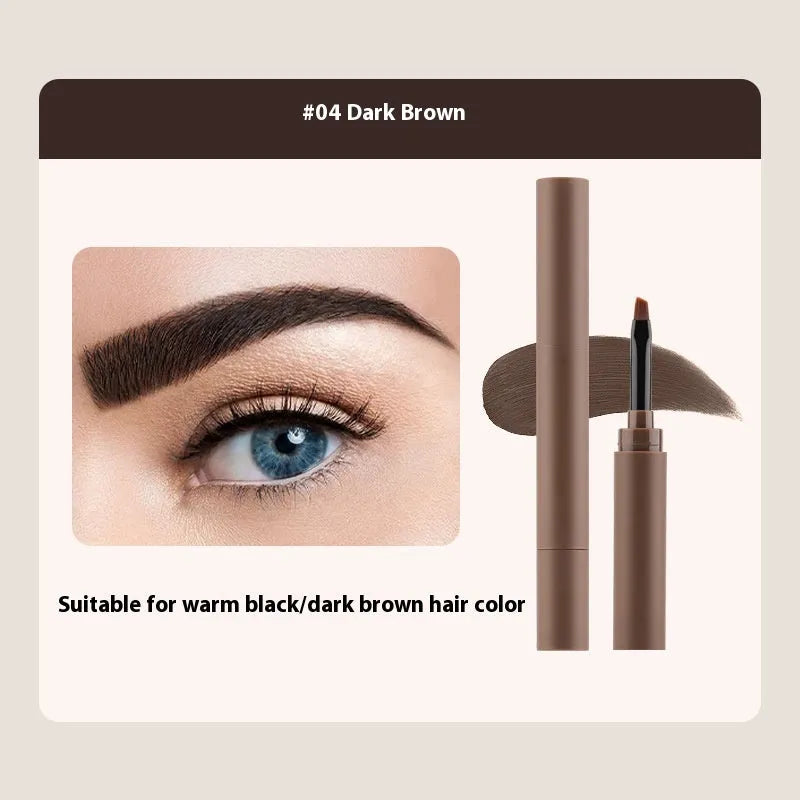 Double-headed eyebrow cream with pencil and powder ends in a choice of five natural shades