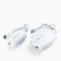 White aquarium air pump mini compressor with steel clip and rubber shockproofing, models LH205 and LH206.