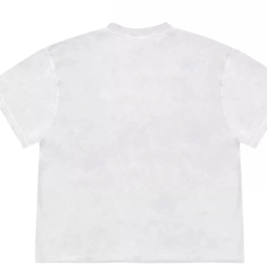 Blueberry patchwork design on a loose-fit ice oxygen cotton short sleeve t-shirt.