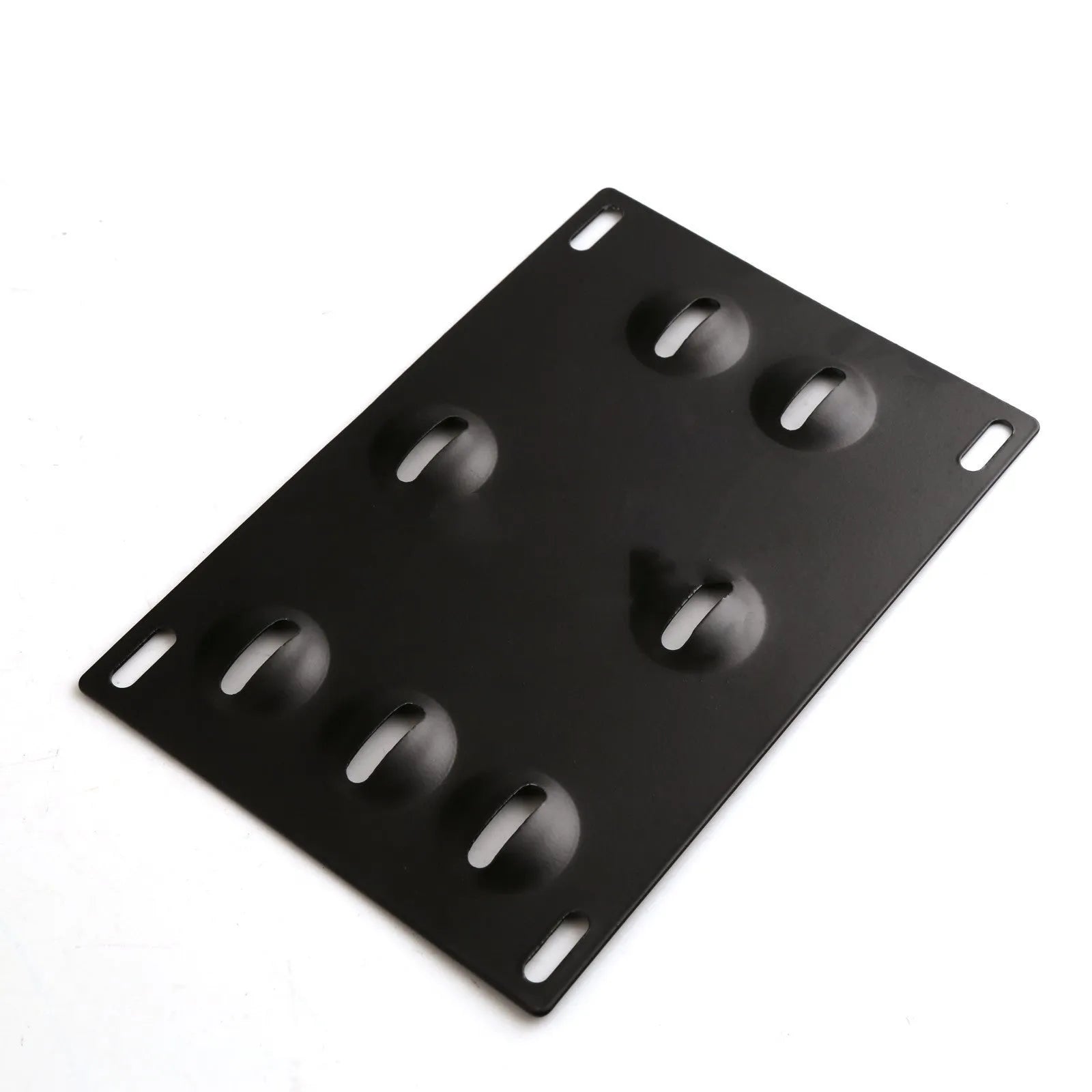 American license plate frame with integrated trailer hook for car modification, shown with screws and nuts.