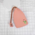 Colourful cartoon pull-out key case made from PU leather, showing the key extended from its protective sleeve.