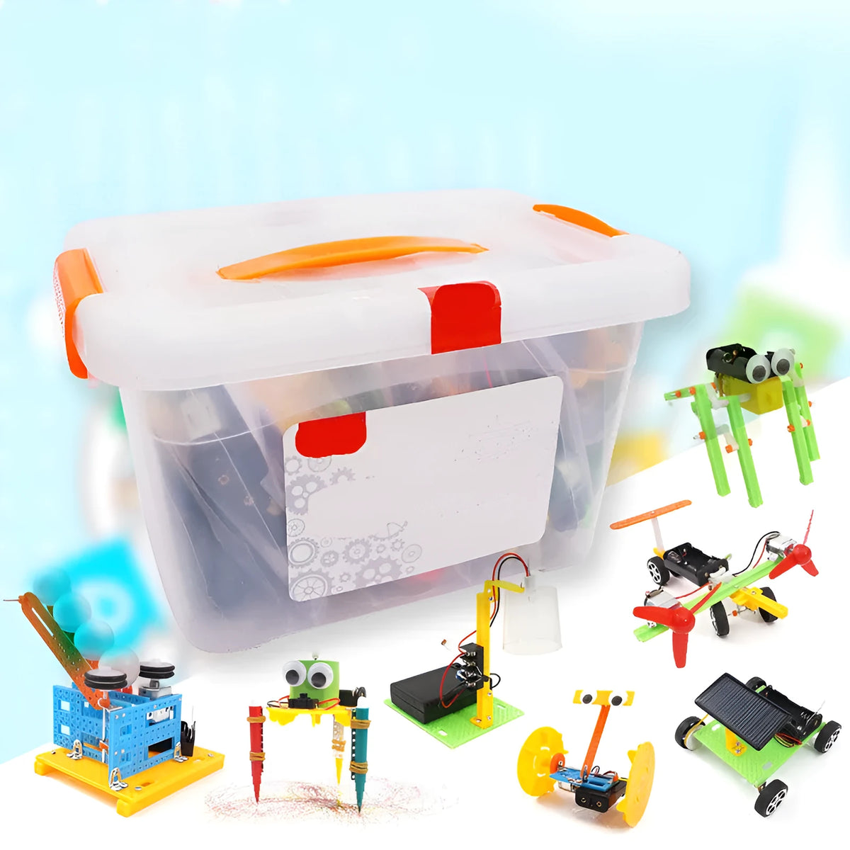 DIY puzzle assembling building blocks science teaching aids for children 7-14 in plastic construction