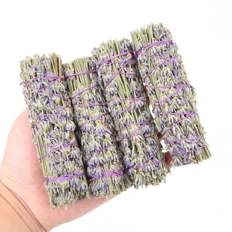 Lavender aromatherapy stick measuring 4 inches with natural dried flowers for fragrance diffusion