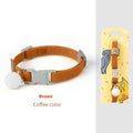 Small dog elastic pet collar in polyester material showing adjustable length of 22-32cm in seven colour options