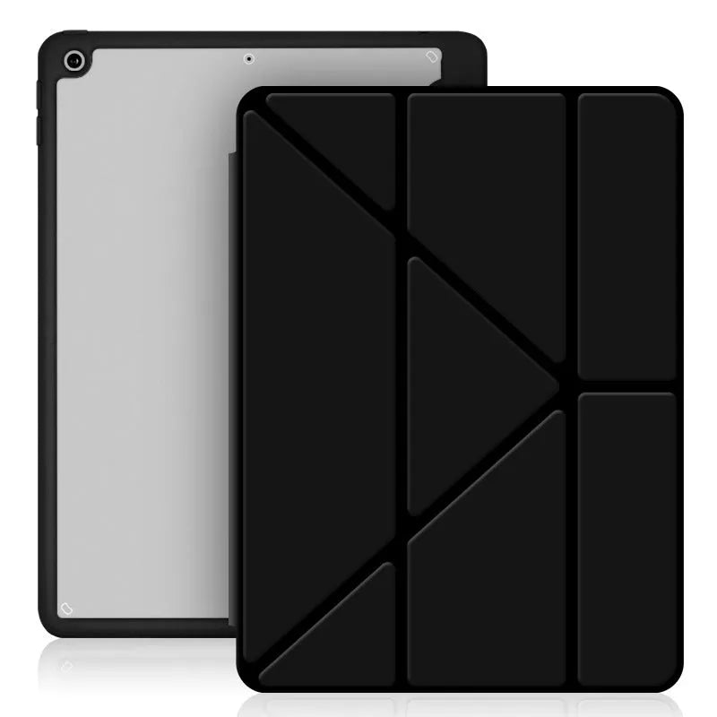 Acrylic Y-folding tablet case with pen slot in multiple colour options for Apple iPad