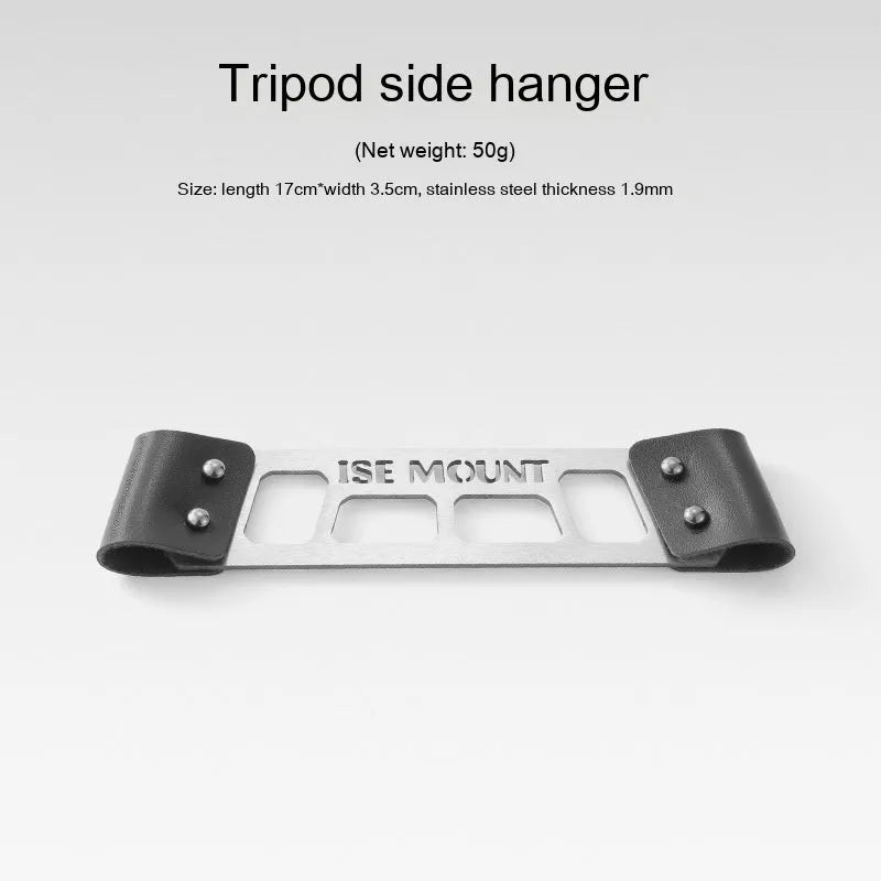 Aluminium camping clothes drying rack with triangle frame and side hanger