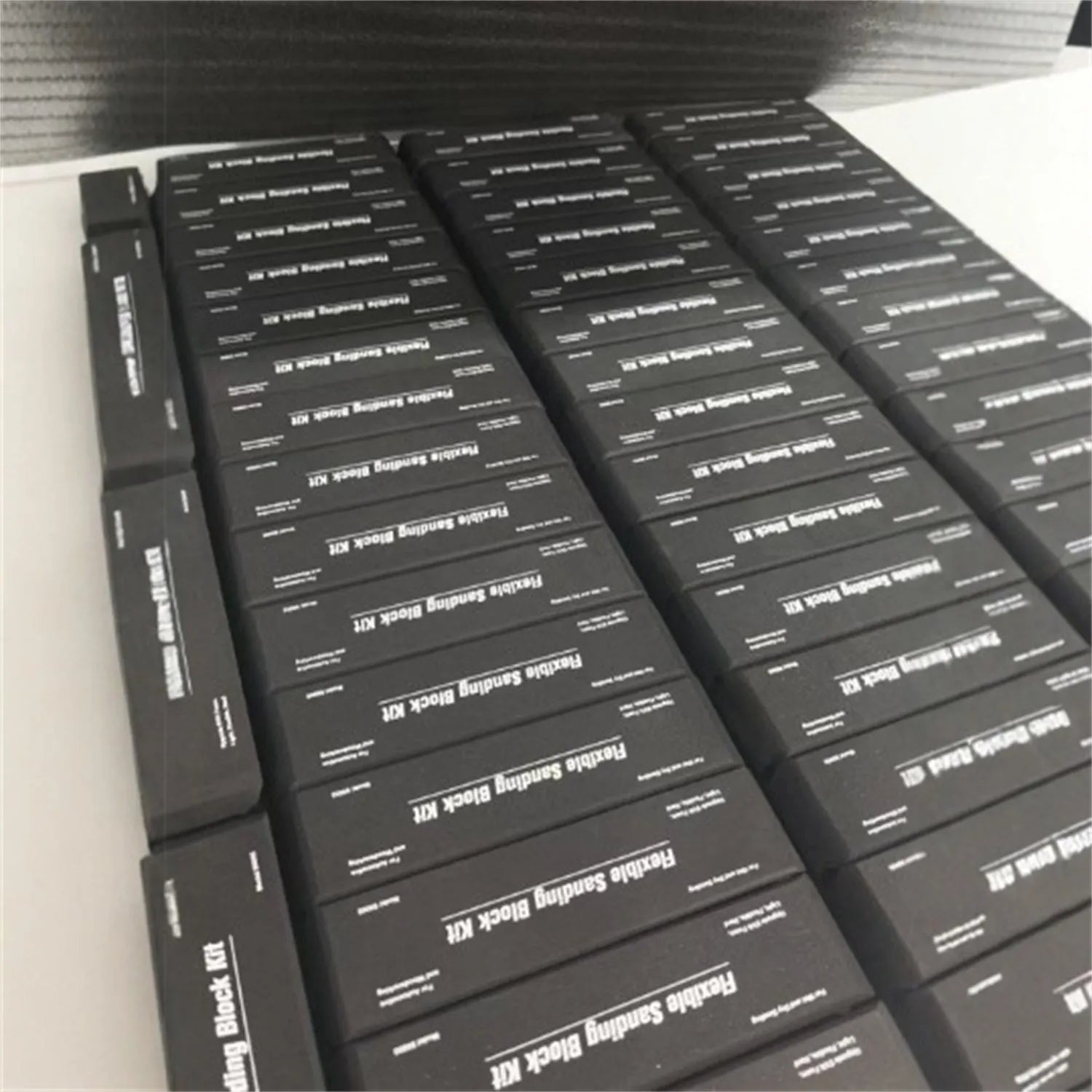 7 black EVA frosted metal blocks for engraving and marking applications