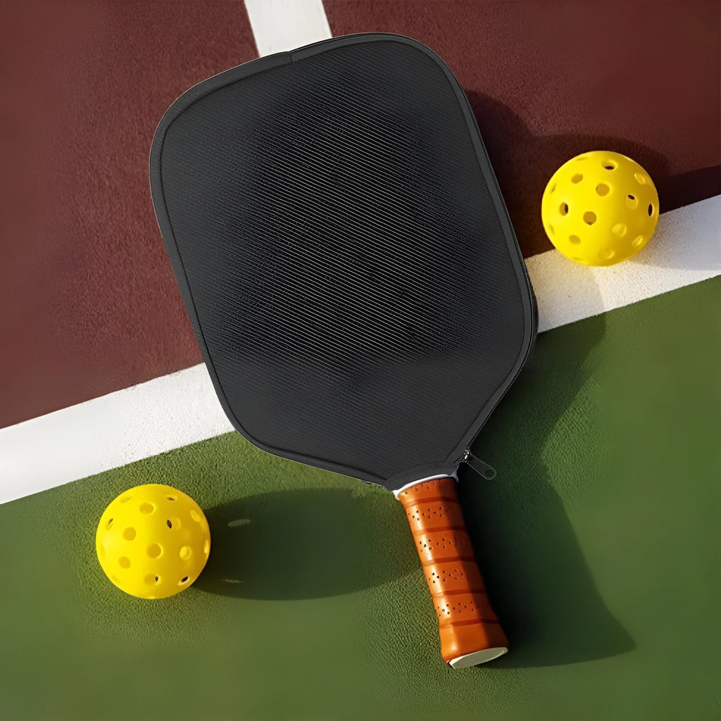 Black neoprene table tennis racket protective sleeve for equipment protection