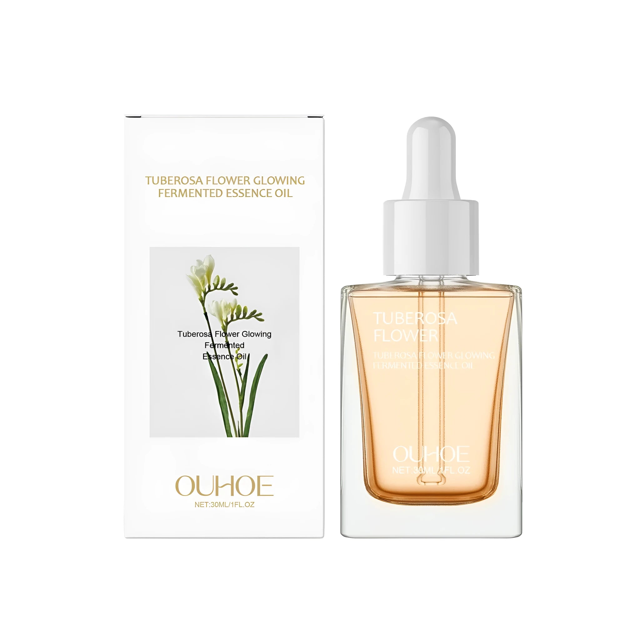 30ml bottle of firming and brightening facial oil with tuberose extract