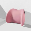 Memory foam car seat cushion set showing separate headrest pillow and waist support cushion