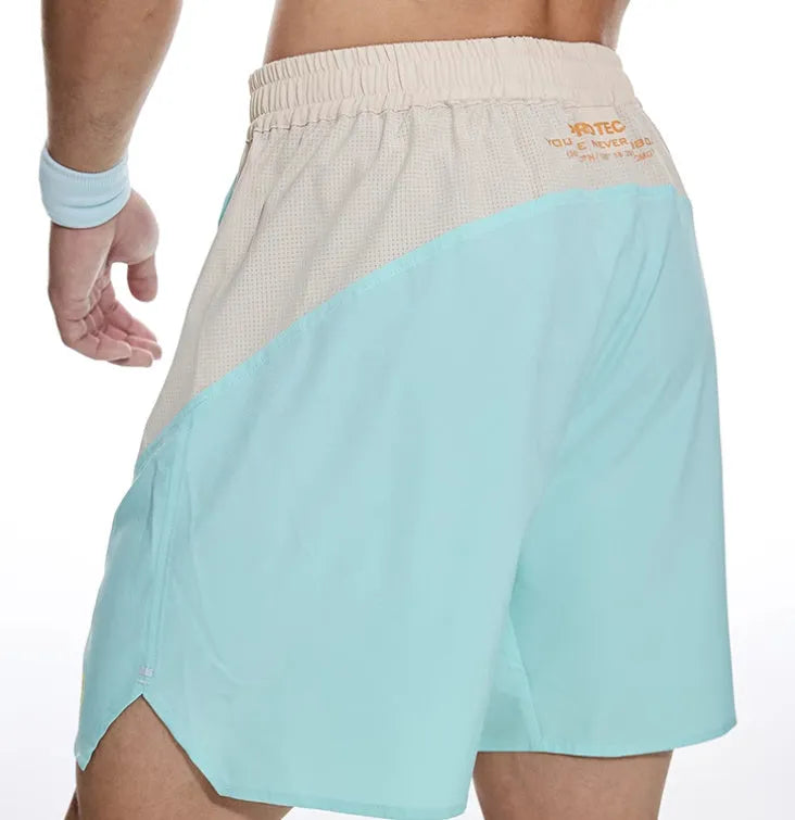 Men's loose workout shorts with elastic lace-up fly in dark rock ash colour