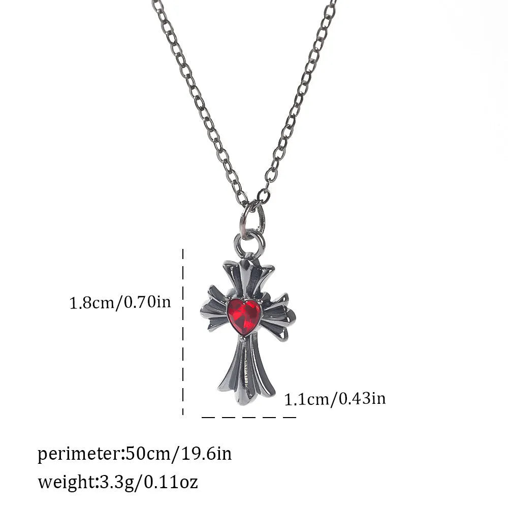 Dark style zinc alloy Halloween necklace with a spider or bat pendant on a regular chain.