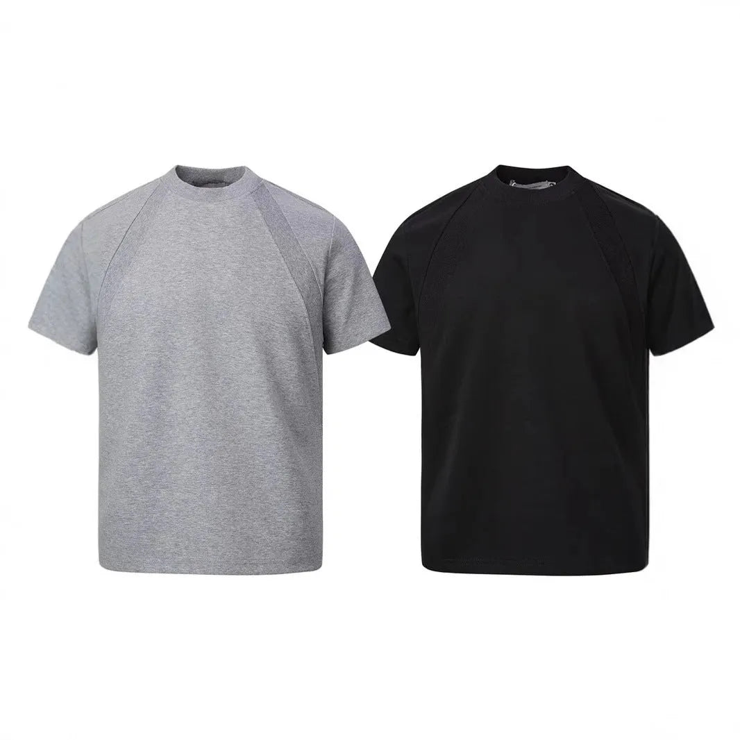 Loose fit black short sleeve casual top made from polyester fabric.