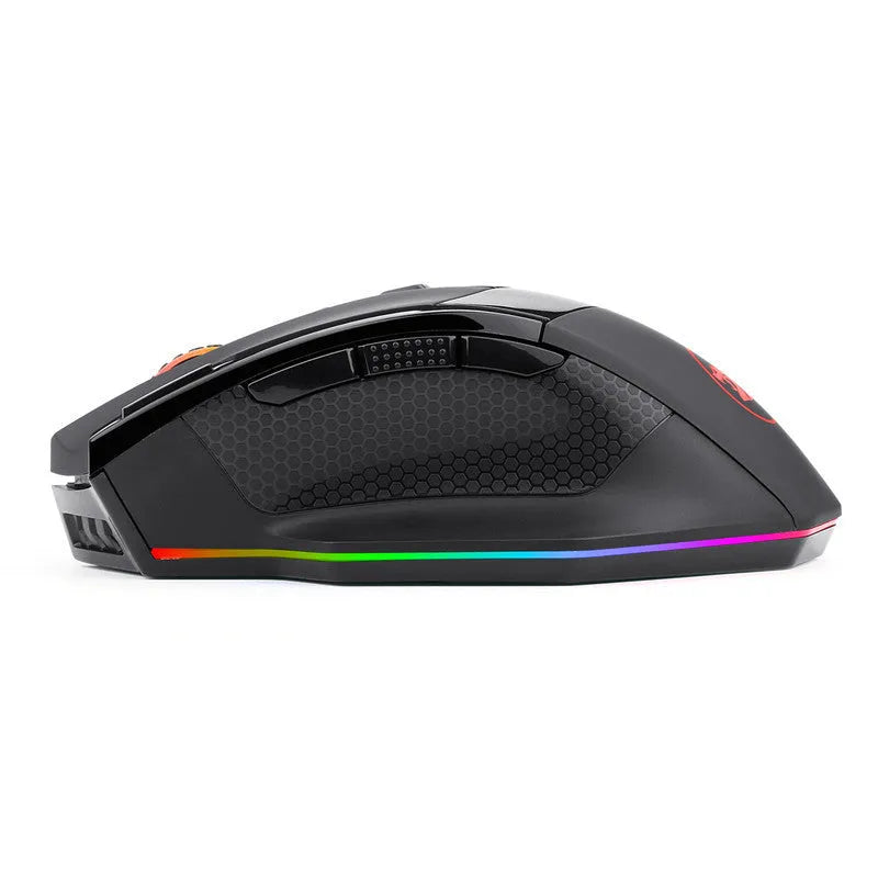 Black Redragon M801P gaming mouse with nine buttons, wireless and wired dual mode connectivity