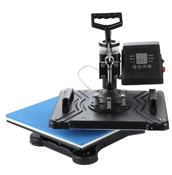Black thermal transfer heat press machine with 70cm platen for t-shirt and fabric printing