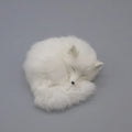 Artificial fox fur handicraft decoration in white, red or yellow colours, 15cm animal craft for home or car display