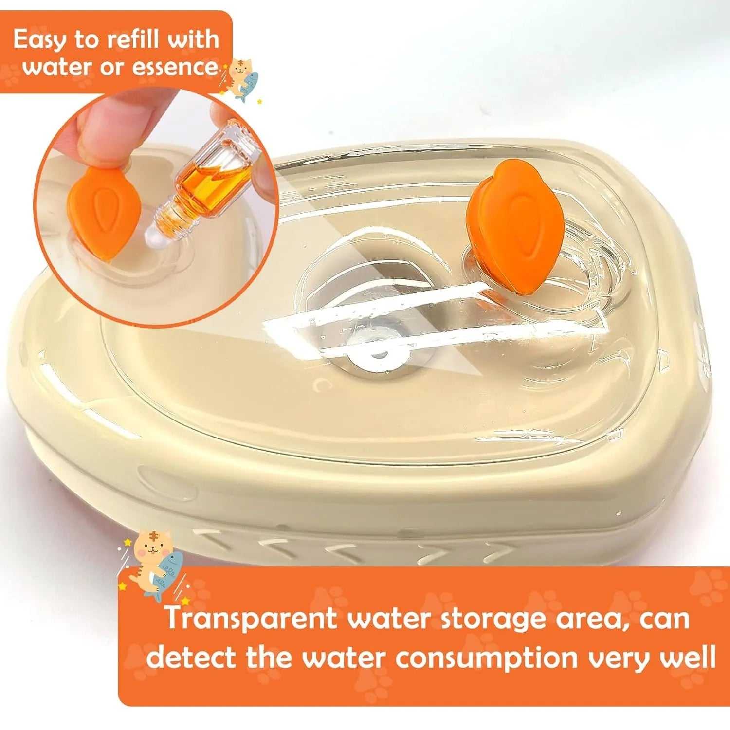 Yellow 4-in-1 cat steam brush with ringworm detector, water reservoir, and silicone grooming teeth