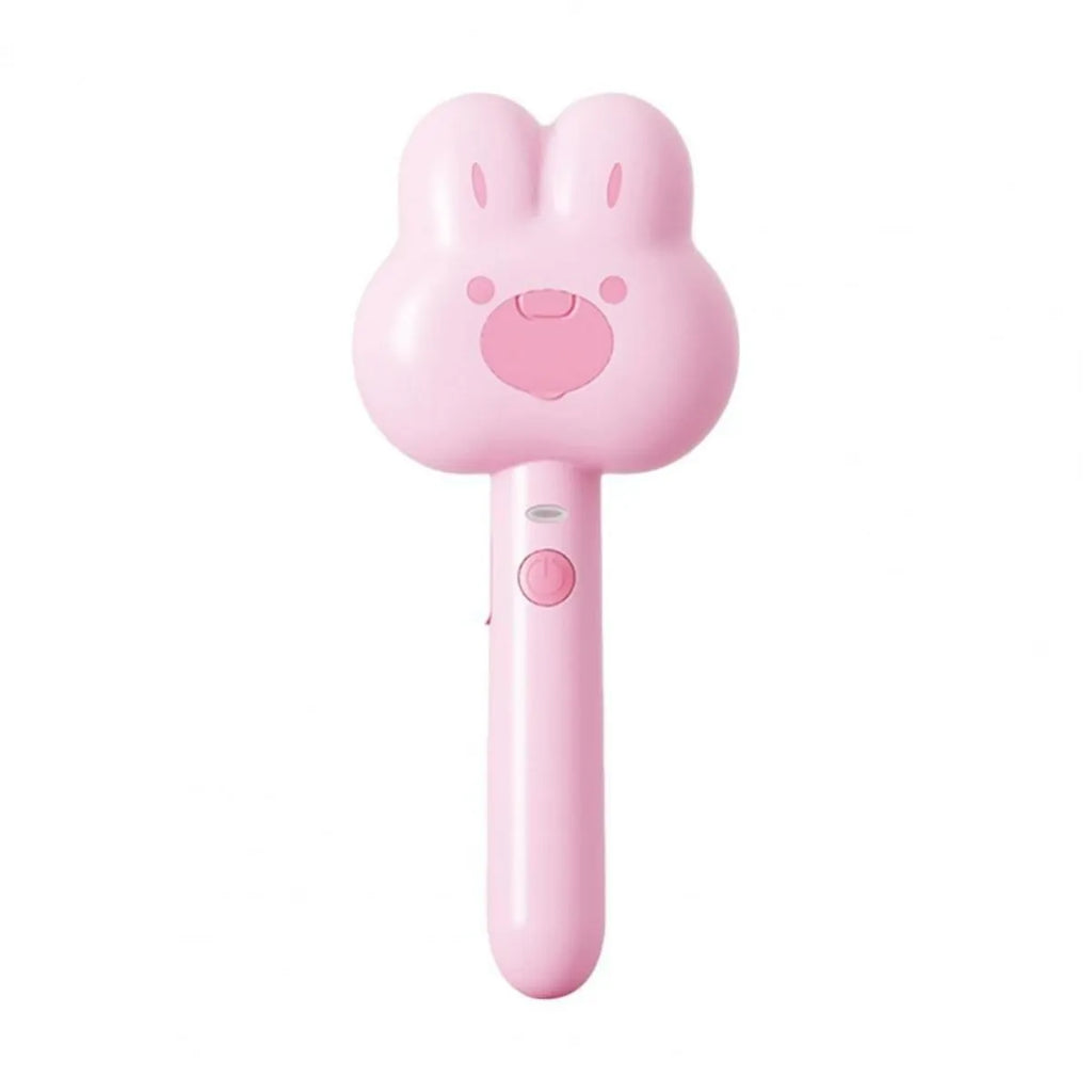 Rechargeable cat steam grooming brush with cartoon design in green, pink or white colours