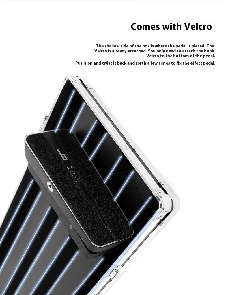 Aviation Box T-EC8 comprehensive guitar effect device in flight case with trumpet-style configuration