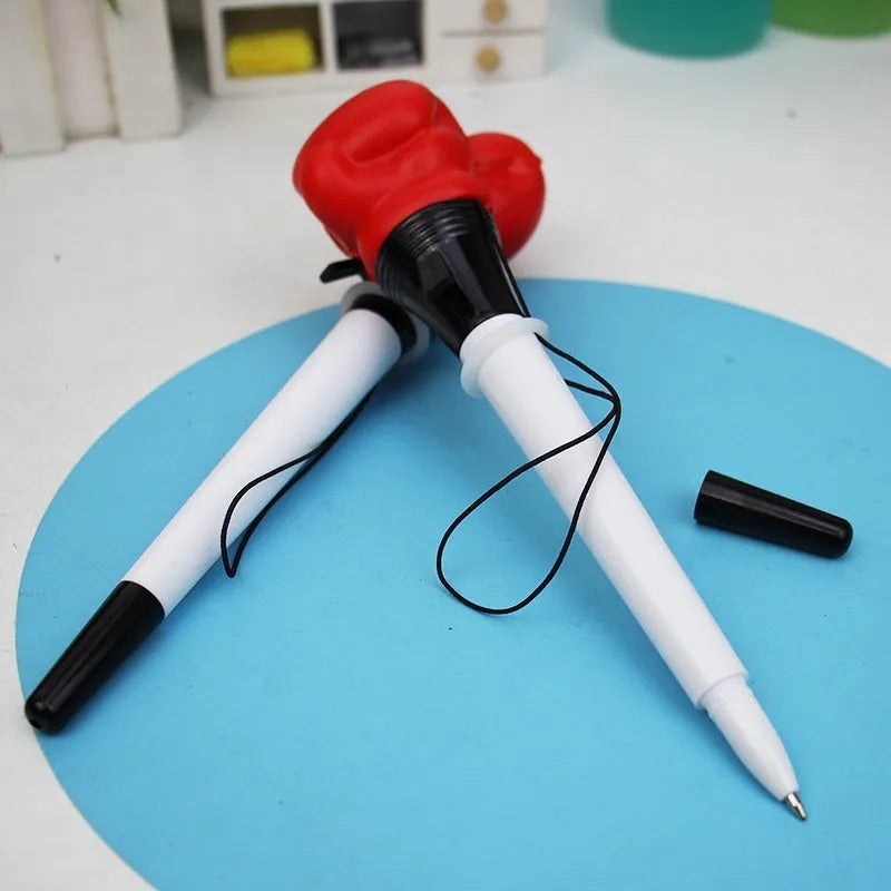 Four black ink pressure relief pens with boxing ejection mechanism and 0.7mm bullet-shaped tips