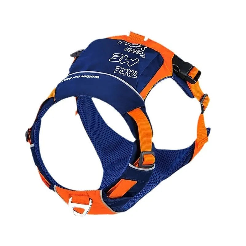 Dog chest strap vest harness in nylon with adjustable straps for secure walking