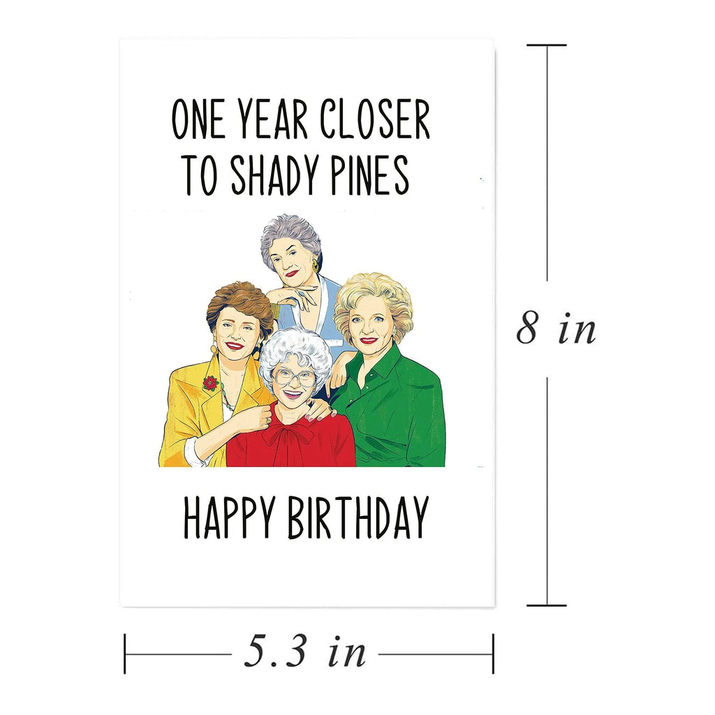 A simple modern printed birthday card with a matching envelope in a selected colour.