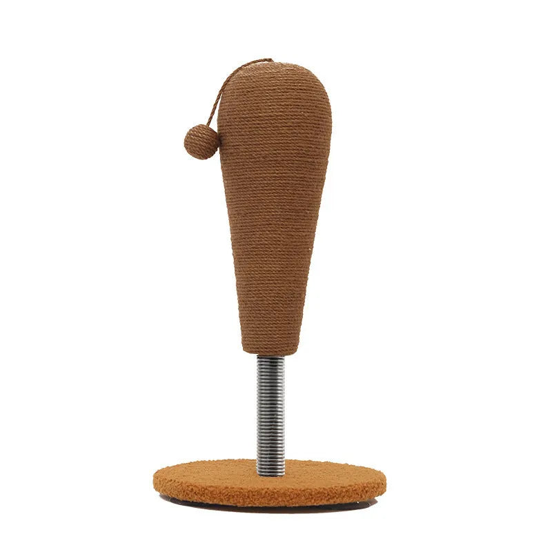 Hemp rope cat scratching board and tumbler toy set in large and small size options
