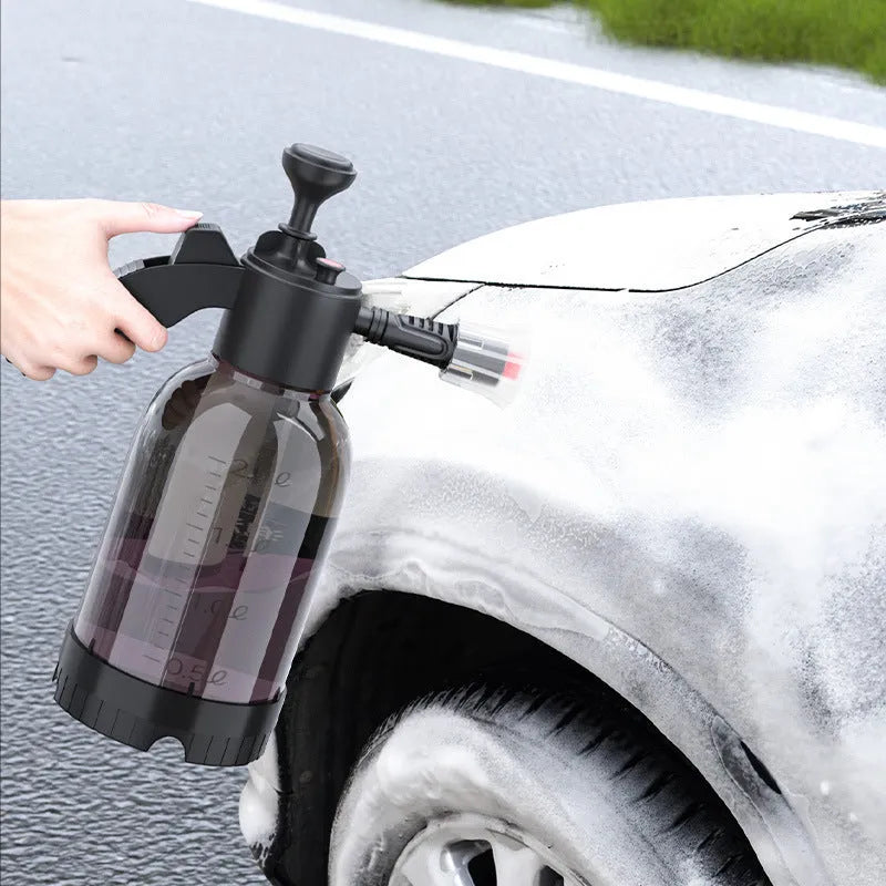 Black 2L foam watering can hand-held sprayer with nozzle accessories for car washing and plant care