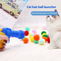 Interactive pet toy gun with plush firing balls for dogs and cats