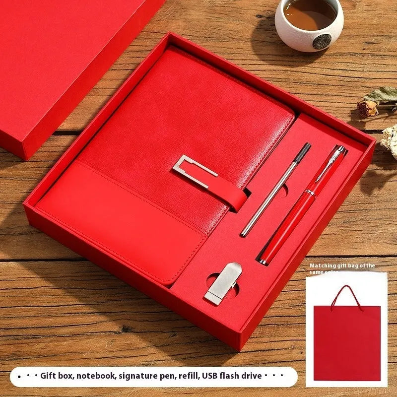 A5 soft leather notebook in business brown colour with pu cover and wood-free paper pages