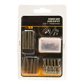 European carp fishing 30 piece accessory set showing anti-winding pipes, threaded hoses, rotations, and screws