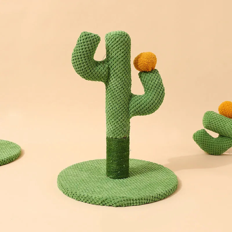 Cactus design cat scratch board climber and coconut tree scratching post for cats.