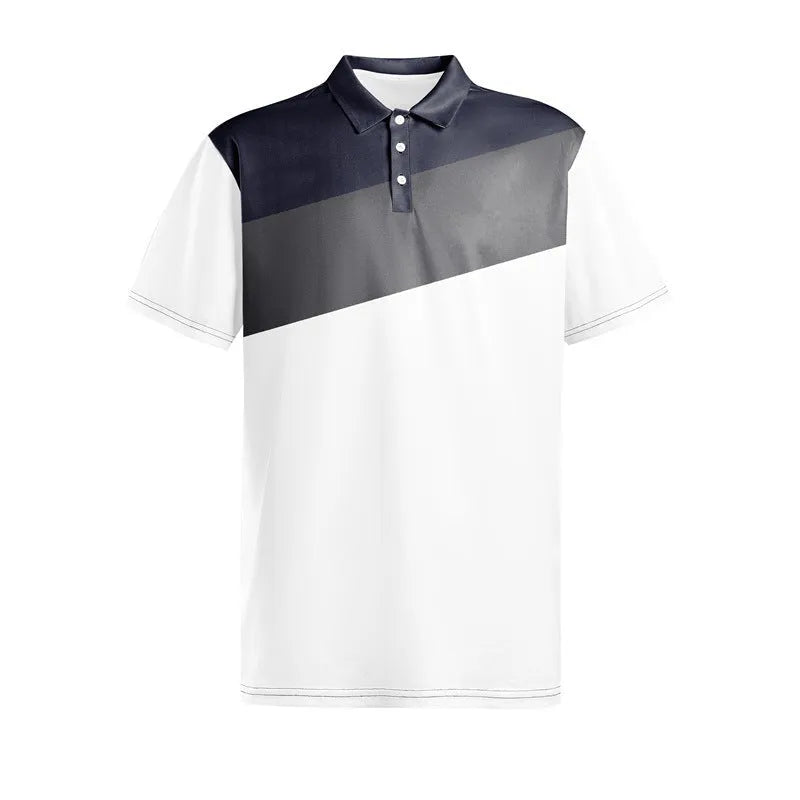 Men's loose fit short sleeve T-shirt with colourful 3D digital printing design