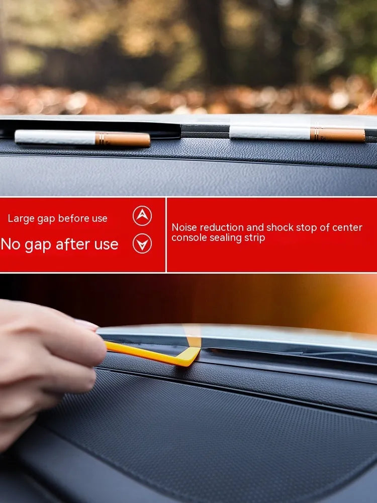 Outlander dashboard soundproof seal strip made of silicone measuring 1.6 metres with six-card slots.
