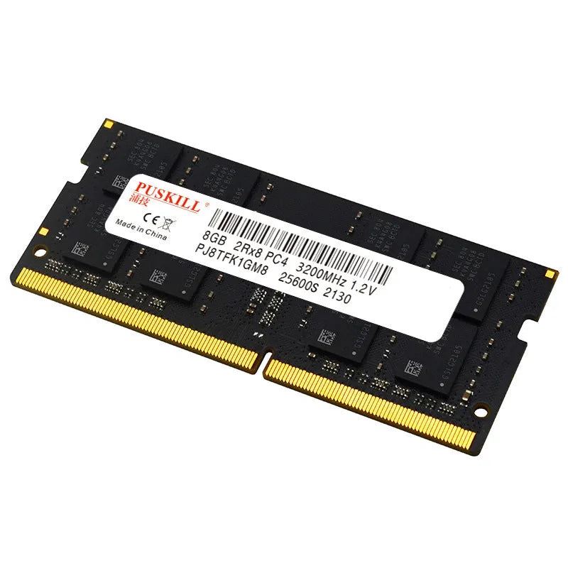 DDR4 notebook memory bar with 260-pin connector for laptop upgrades in various capacities