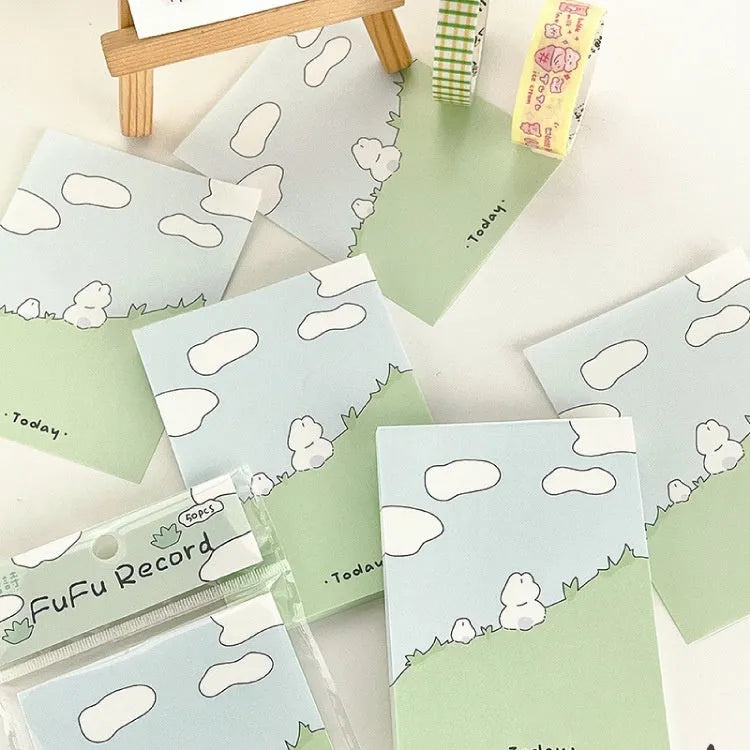 Cartoon hand account collage sticky notes in six styles with three size options