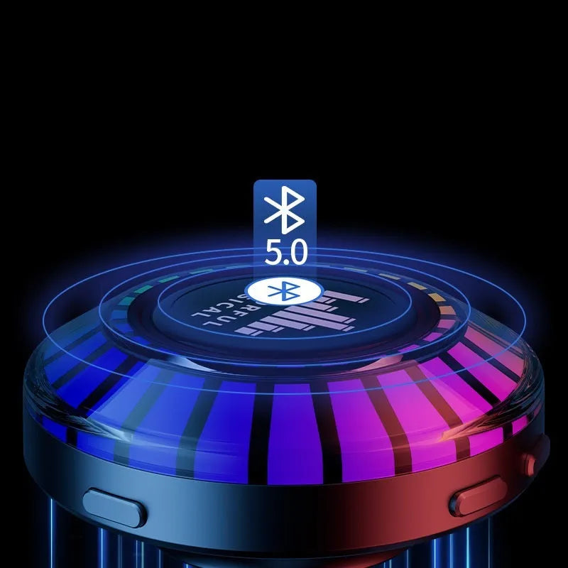 Small cube-shaped Bluetooth atmosphere lamp with voice control and Polar Light effect.