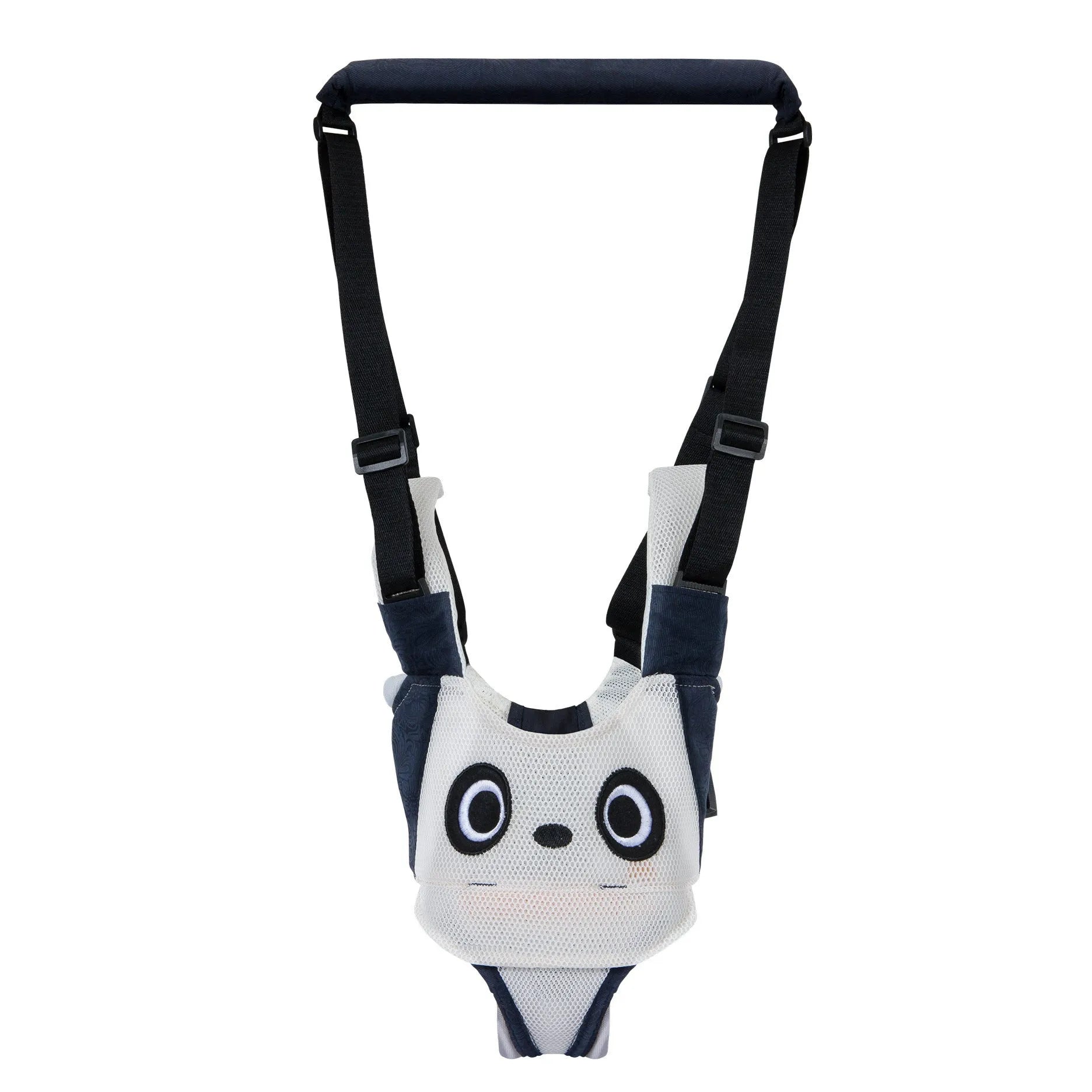 Cotton baby walking harness belt showing vest-style design in blue colour for toddler walking assistance