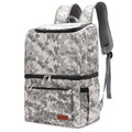 Insulated picnic backpack in blue with double-layer construction and ice pack compartment
