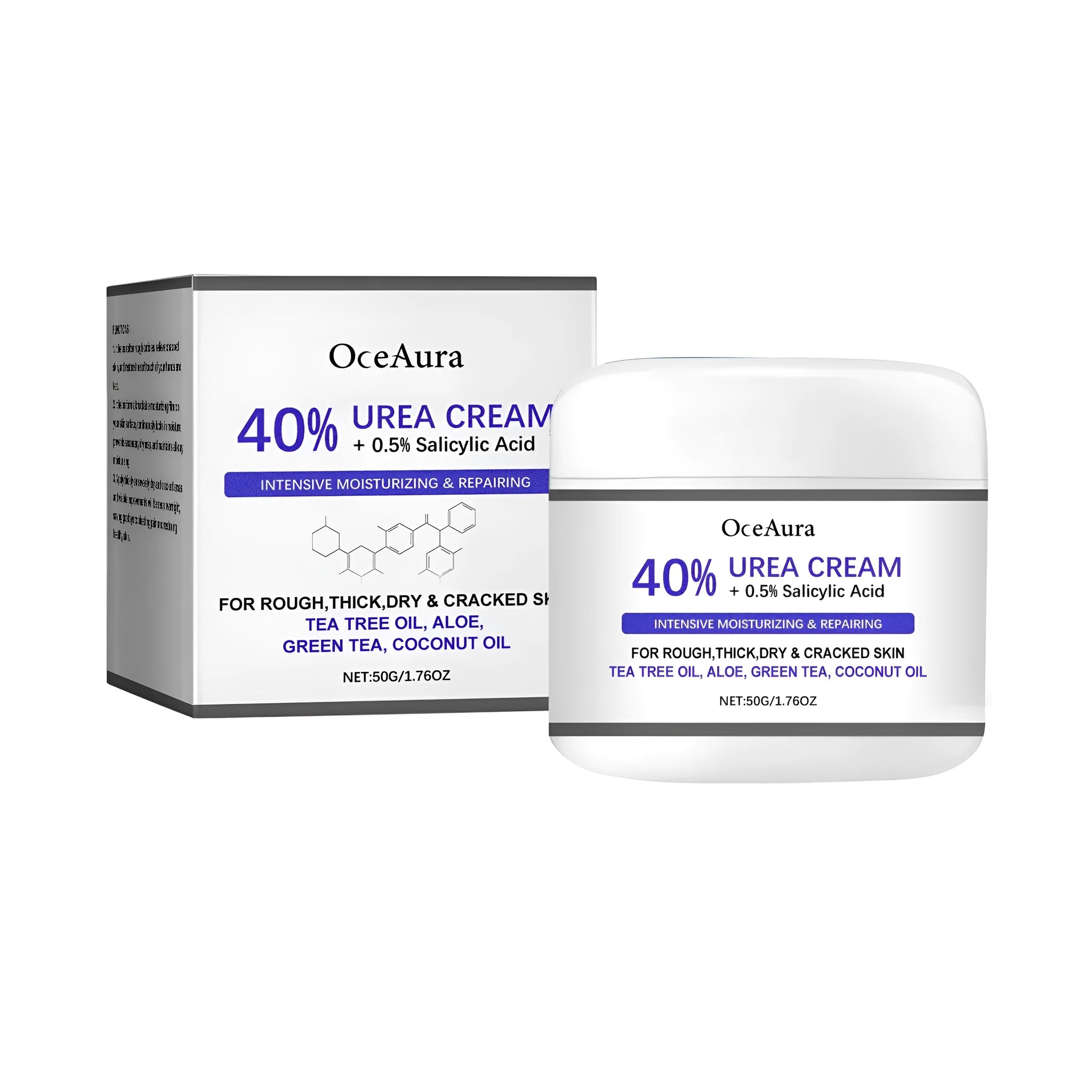 50g tube of anti-cracking hand and foot cream with urea and salicylic acid.