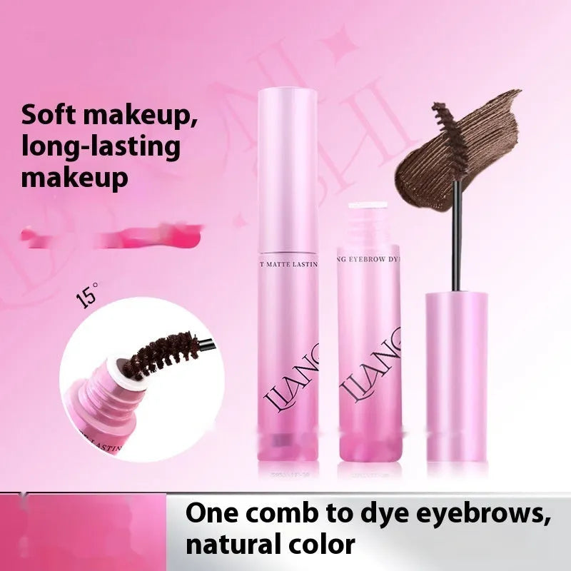 Velvet Fog eyebrow cream container showing four natural shade options for eyebrow definition