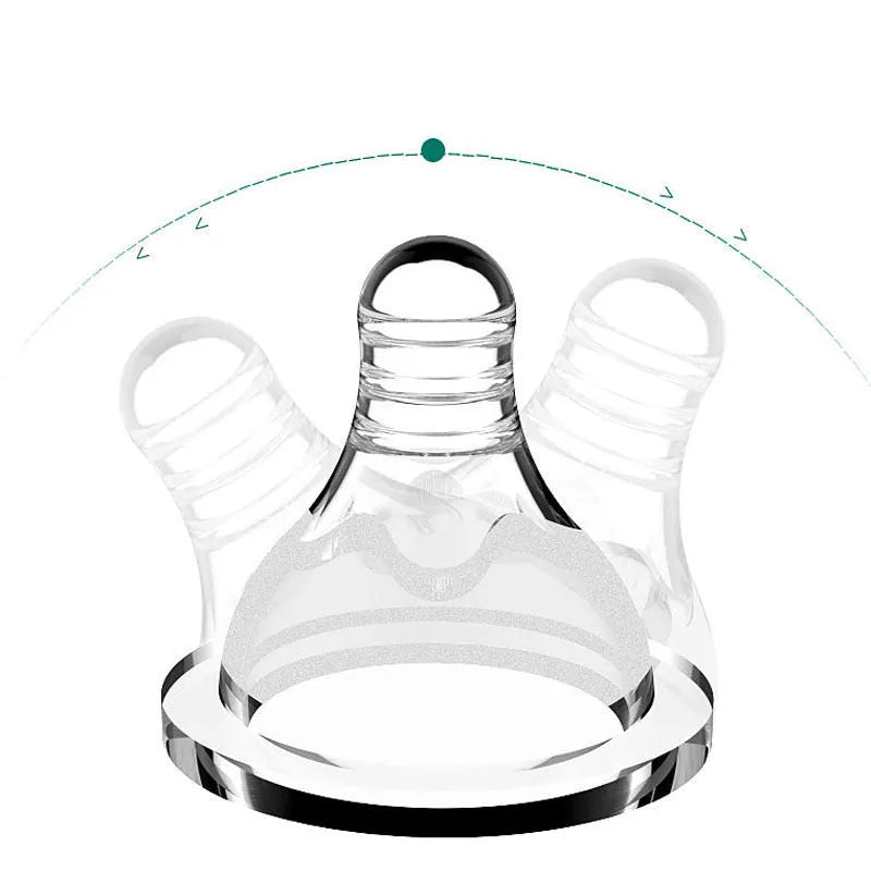 BPA-free PP baby feeding bottle with double handle and wide caliber, available in 180mL, 240mL and 300mL
