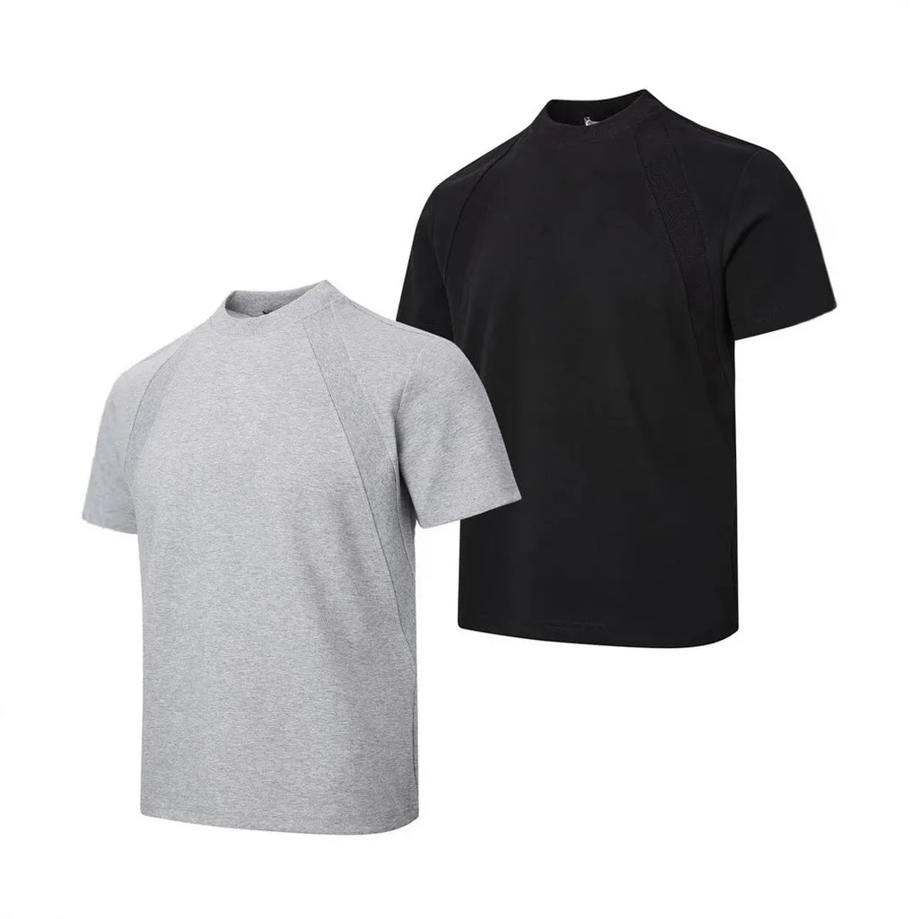 Loose fit black short sleeve casual top made from polyester fabric.