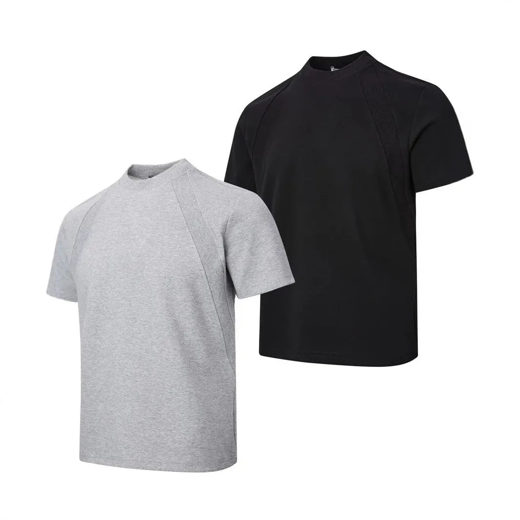 Loose fit black short sleeve casual top made from polyester fabric.